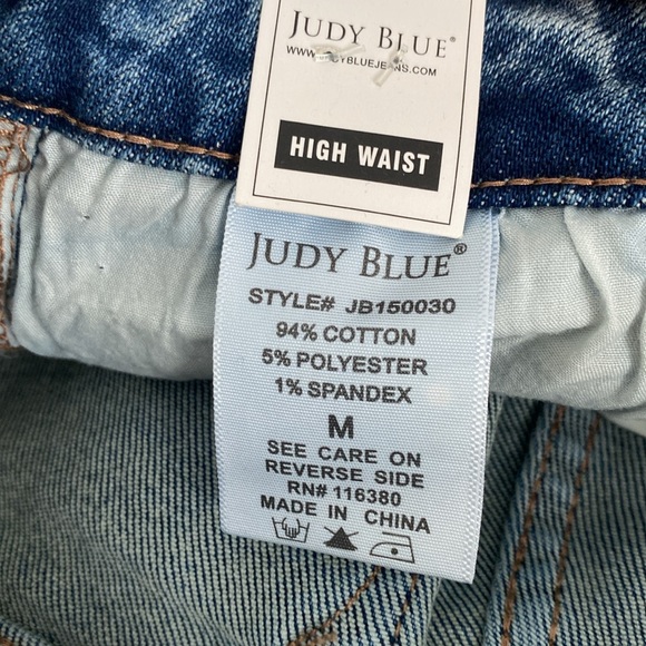 NWT Judy Blue High Waist Shorts- Medium Blue- $38 - Picture 4 of 4